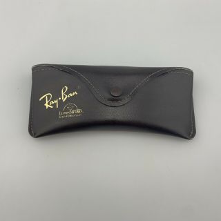Vintage Ray - Ban Sunglasses Case Only Brown Faux Leather Hardcase Diamond Hard