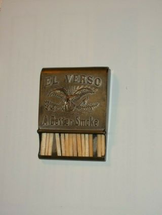 El Verso Cigar Brass Match Book Holder 