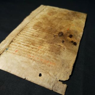 14th Century MANUSCRIPT LEAF - Vellum - BREVIARY Rubricated Initials RELIGIOUS 2