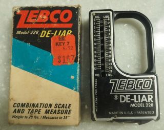 Vintage Zebco Fisherman’s De - Liar Model 228,  28 Lb.  Scale,  Box