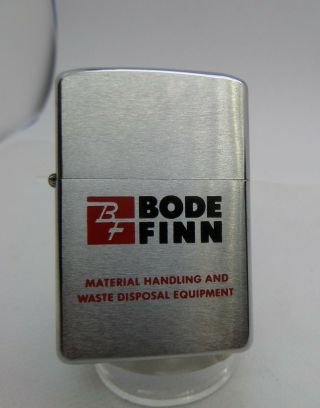 Unfired Vintage 1971 Zippo Lighter Bode Finn Advertising