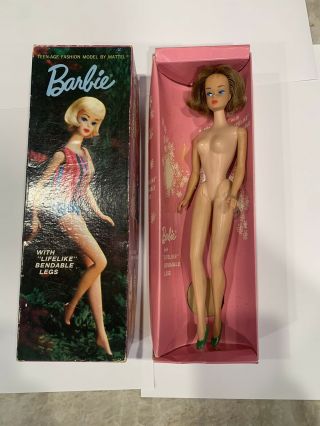1966 Mattel " American Girl Barbie " Doll No.  1070 Titian W / Gay Parisienne 