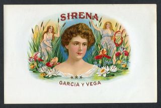 Old Sirena Cigar Label - Garcia Y Vega