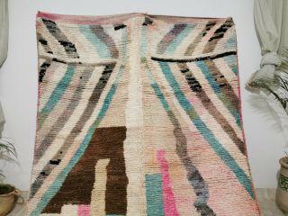 Moroccan Vintage Boujaad Handmade Wool Rug 5 ' 5x9 Berber Tribal Pastel Colors Rug 2