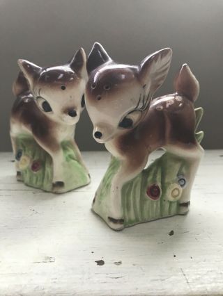 Vintage Norcrest Bambi Salt And Pepper Shakers Deer Shakers Set Made In Japan