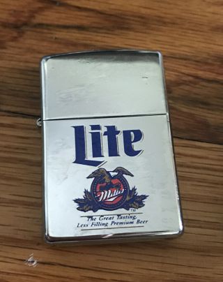 Set Of 3 Miller Lite Zippo Lighters