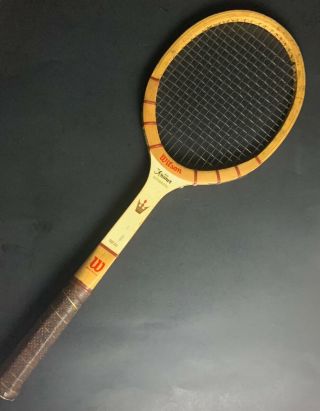 Vintage Wilson JACK KRAMER Autograph Wood Tennis Racquet Racket w/Original Cover 2