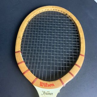 Vintage Wilson JACK KRAMER Autograph Wood Tennis Racquet Racket w/Original Cover 3