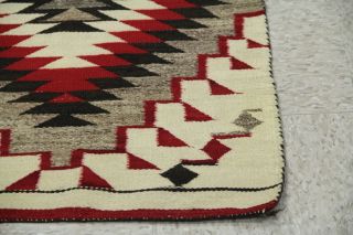 Antique Navajo Crystal Rug with Serrated Diamond 45 