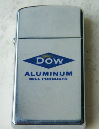 Zippo 1968 Slim Line Dow Aluminum Mill Products