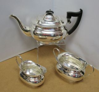Quality Solid Sterling Silver Tea Set Sheffield 1933 1196g Heavy