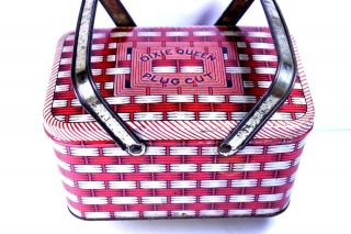 Vintage Dixie Queen Plug Cut Lunchbox Tobacco Tin Factory No.  127 Dist.  Of Ky.