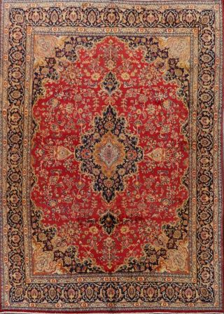 Vintage Floral Ardakan Area Rug Classic Oriental Hand - Knotted Wool 10x12 Carpet
