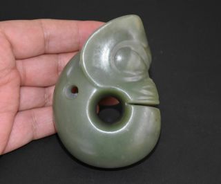 Rare " Hong Shan " Culture Old Jade Carved Dragon " Pig Dragon " Figure L 8.  6 Cm