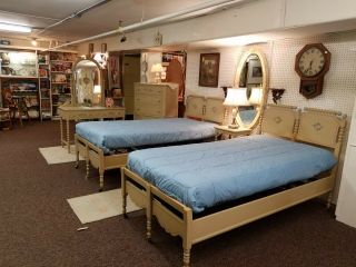 1945 Twin Bedroom Set,  Cottage Style,  Hand Painted,  6 Pc. ,  Local Pick - Up Only