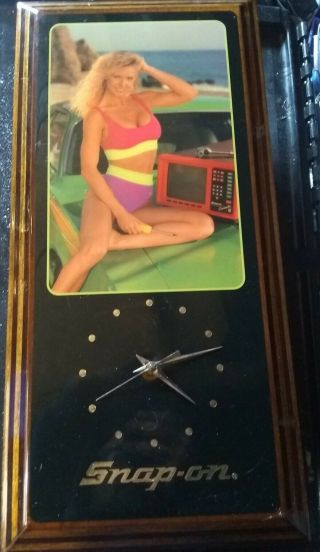 Snap On Tools Girl Clock Counsler Ii Scope Rare & Hot Vintage Clock Broken