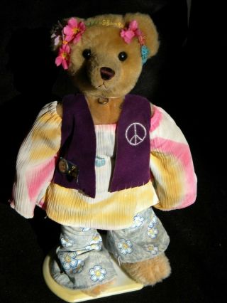 " Hippy Ivy " Pickford Bear Fully Jointed Tag Hippie Flower Child