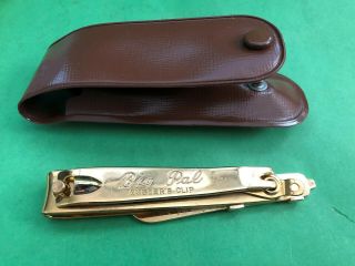 Vintage Big Pal Anglers Clip With Case & Instructions Multi - Functional Gold Tone