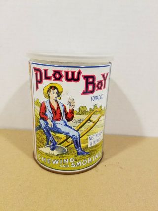 Vintage Plow Boy Chewing & Smoking Tobacco Tin 8 Oz.  Can W/lid