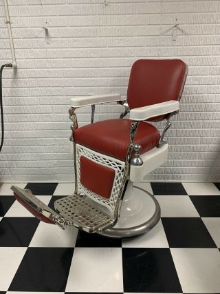 , 1900 - 1910,  Ns 527,  Red Emil Paidar Barber Chair