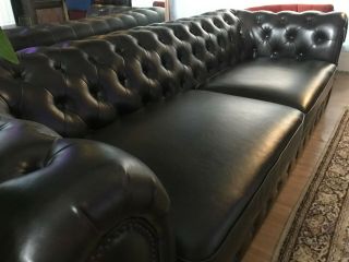 Chesterfield Couch - Brown - - Barely
