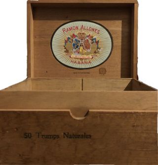Ramon Allones 50 Trumps Dunhill Wood Cigar Box 19D046 3