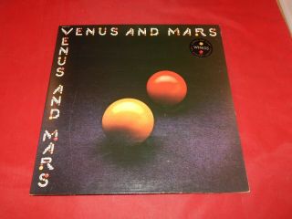 Vintage Wings Venus And Mars Lp W/posters (1975 Capitol Records Smas - 11419)