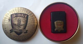50th Anniversary D Day Zippo Lighter / Limited Edition W/ Collectors Tin 1994