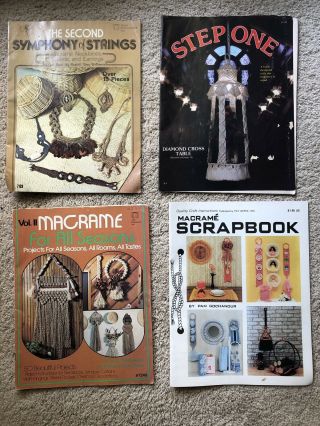 4 Vintage Macrame Pattern Books For All Seasons Vol Ii,  Scrapbook,  Step One,