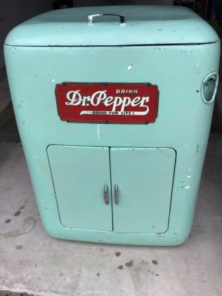 Antique Vintage Dr.  Pepper Guiberson Chest Cooler