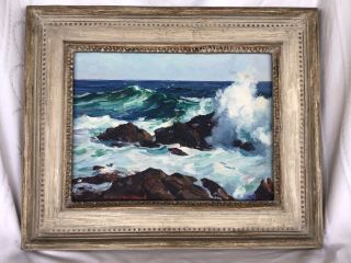 Vintage Oil Painting Of North Eastern Coast By Stanley Wingate Woodward