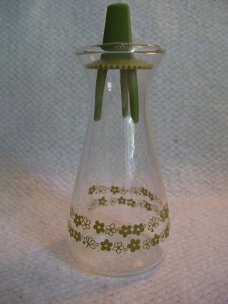 1 Vintage Pyrex Crazy Daisy Spring Blossom Green 4 1/2 " Salt Or Pepper Shaker