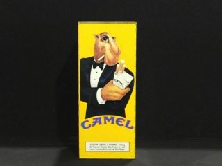 1992 Vintage Joe Camel The Hard Pack Cigarettes 4 Sided Folding Metal Ashtray