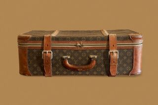 Antique Louis Vuitton Monogram Soft - Sided 60cm Suitcase “charade” C.  1970s