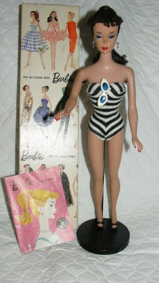 Vintage Ponytail Barbie Doll 3/ 4 Ponytail Circa 1960 