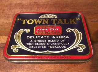 Town Talk Fine Cut 2 Oz Tobacco Tin Australian