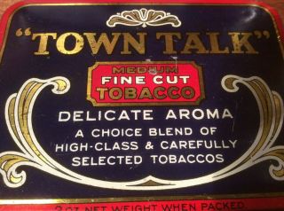 Town Talk Fine Cut 2 Oz Tobacco Tin Australian 3