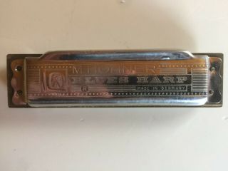 Vintage M.  Hohner Blues Harp With Case Key Of G
