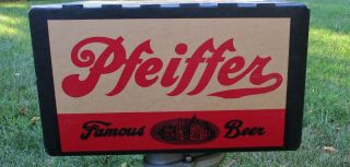 Vintage Pfeiffer Famous Beer Cardboard Bottle Case Crate Box Advertising Display