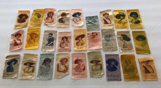 Vintage Silks,  Ladies,  Old Mill Cigarettes,  Tobacco Silks,  27 Total,  Factory 25