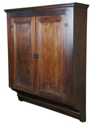 Primitve Antique Country Pine Hanging Jelly Cabinet Cupboard Farmhouse 41 "