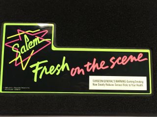 Salem Cigarettes Retro Neon “Fresh On The Scene” Car Floor Mats Vintage 1989 3