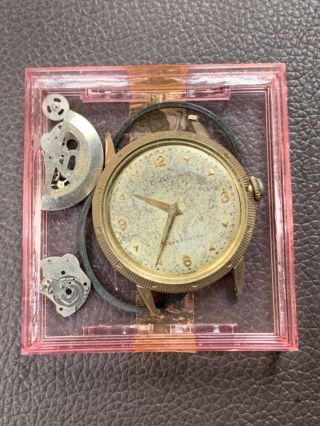 Vintage Bulova Mens Self Winding Swiss Watch For Parts/repair