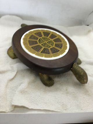 Vintage Turtle Cheese Cutting Board/spreader Knife Mcm