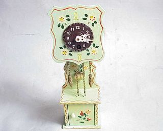 Very Vintage German Miniature Grandfather Pendulum Clock Sault Ste Marie Mi
