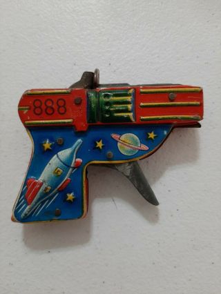 Vintage Tin Toy Space Gun Japan Metal