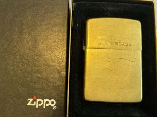 Vintage Zippo Lighter Solid Brass 1932 - 1990 Commemorative “dan”lightly