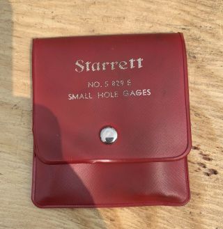 Vintage Starrett S829E Small Hole Gage Set Machinist tools 2