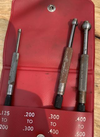 Vintage Starrett S829E Small Hole Gage Set Machinist tools 3