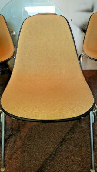 Set of 8 Herman Miller Eames Mid Century Fiberglass Side Shell Chairs Vintage 3